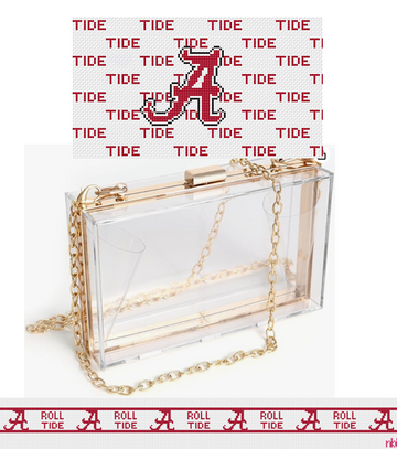 Alabama Purse Insert And Strap - Needlepoint by Laura