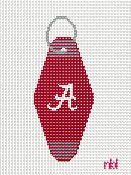 Alabama Vintage Hotel Key Canvas - Needlepoint by Laura