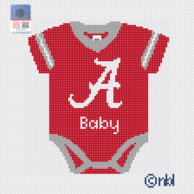 Alabama Baby Onesie Needlepoint Canvas