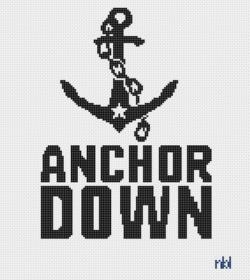 Vandy Anchor Down 8x8 on 18 mesh