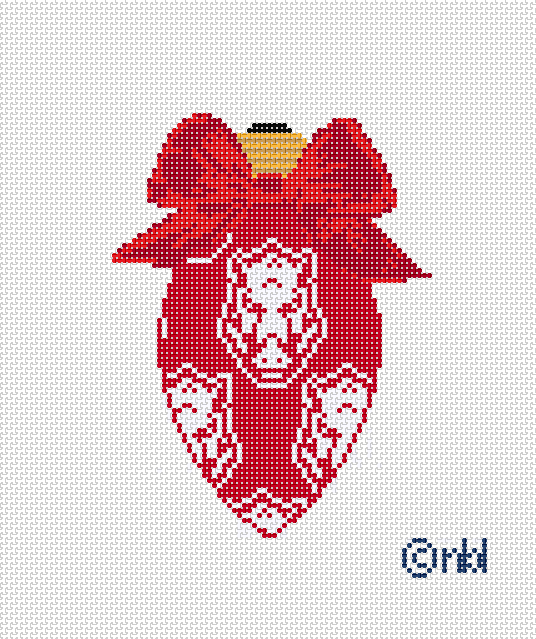 Arkansas On Repeat Bow Light Bulb 18 Mesh Needlepoint Canvas, 3x4.75