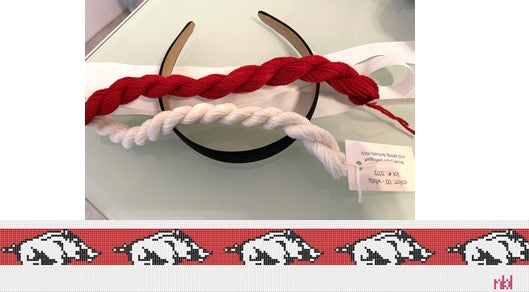Arkansas Needlepoint Knotted Headband Kit