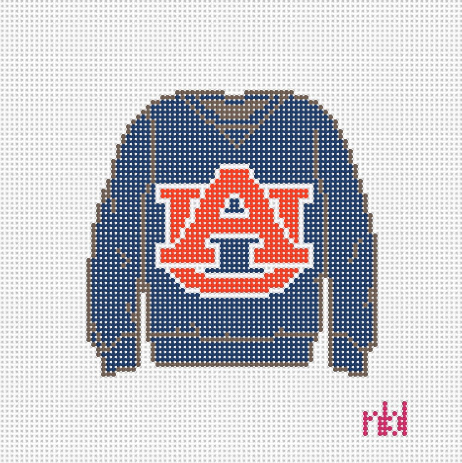 Auburn Sweatshirt Needlepoint Canvas