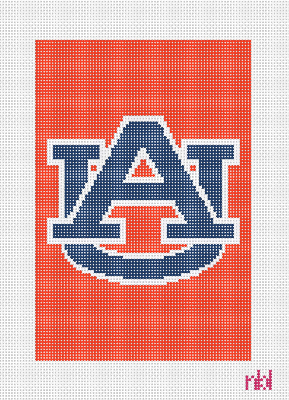Auburn Mini Flag Kit - Needlepoint by Laura