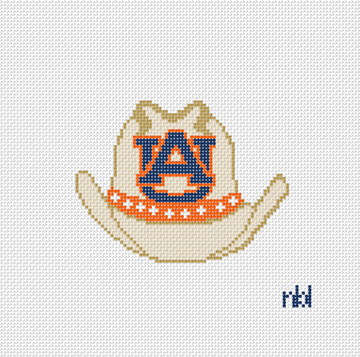 Auburn Cowboy Hat Needlepoint Canvas