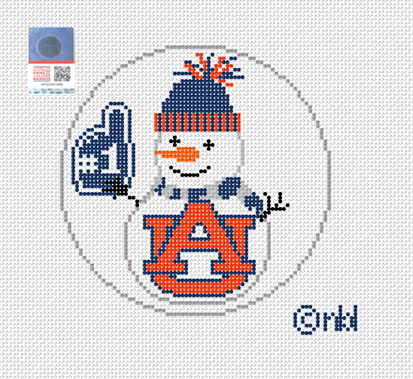 Auburn Snowman 4 inch round