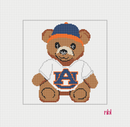 Auburn Teddy Bear Needlepoint Canvas- Needlepoint by Laura