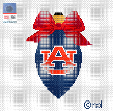 Auburn Christmas Bow Light Bulb Red