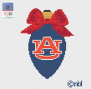 Auburn Christmas Bow Light Bulb Red-1