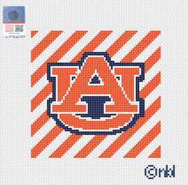 Auburn Stripe Needlepoint Canvas