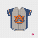 Auburn Baseball Jersey Needlepoint Canvas-1