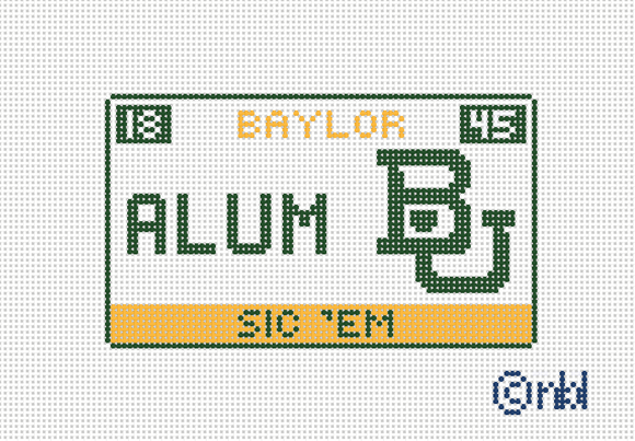 Baylor License Plate- ALUMNI