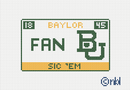 Baylor License Plate- FAN-1