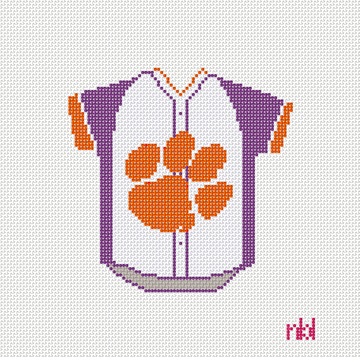 Clemson Baseball Jersey Needlepoint Canvas