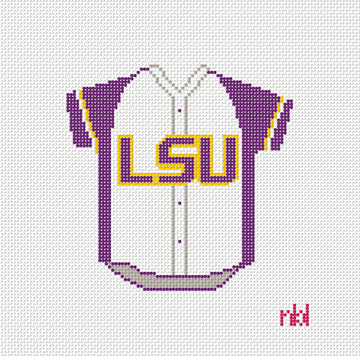 LSU Baseball Jersey Needlepoint Canvas