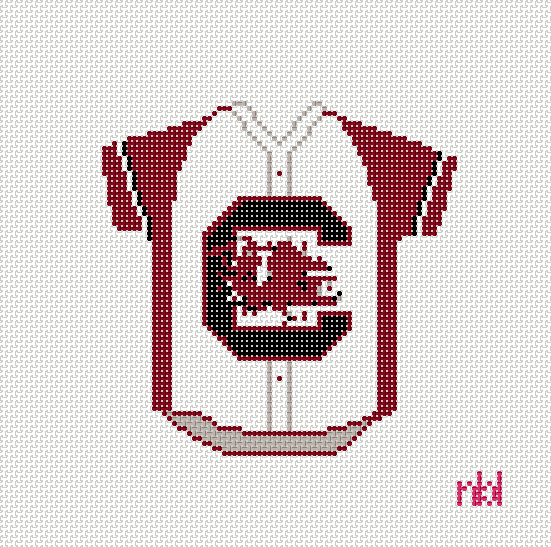 South Carolina Baseball Jersey Needlepoint Canvas