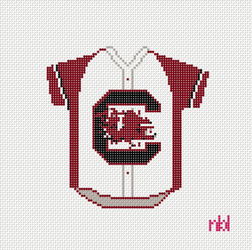 South Carolina Baseball Jersey Needlepoint Canvas