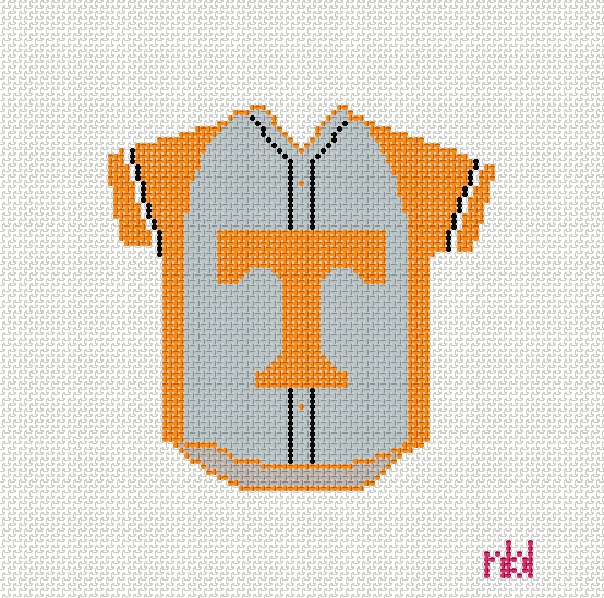 Tennessee baseball jersey needlepoint by laura