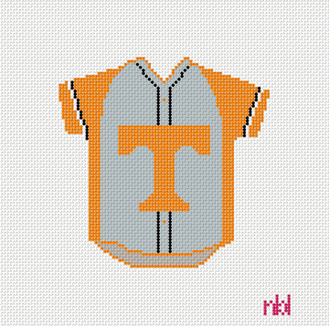 Tennessee Baseball Jersey Needlepoint Canvas