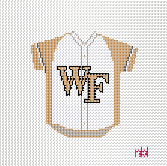 Wake Forest Baseball Jersey Needlepoint Canvas