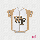 Wake Forest Baseball Jersey Needlepoint Canvas-1