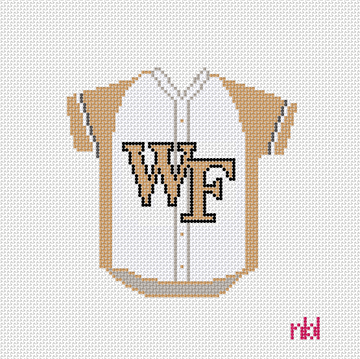 Wake Forest Baseball Jersey Needlepoint Canvas