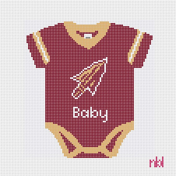 Florida State Baby Onesie Needlepoint Canvas