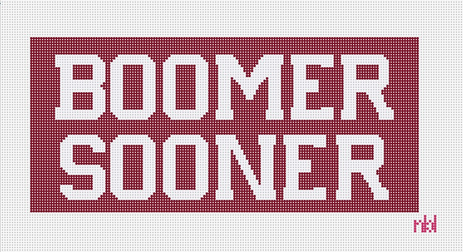 Oklahoma Boomer Sooner Needlepoint Canvas - Needlepoint by Laura