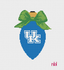 Kentucky Christmas Bow Light Bulb Green-1