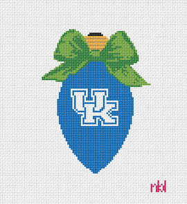 Kentucky Christmas Bow Light Bulb Green