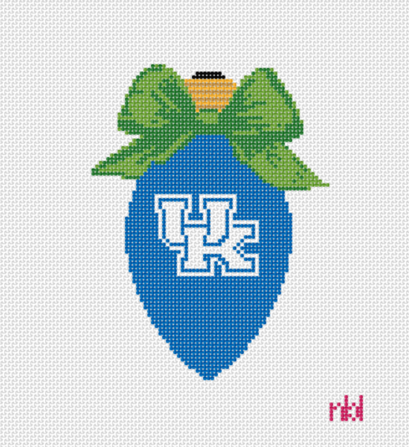 Kentucky Christmas Bow Light Bulb Green