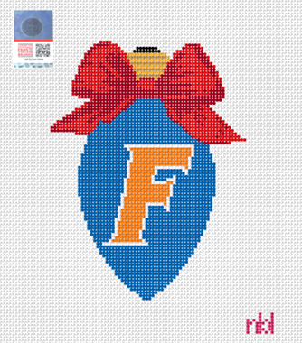 Florida Christmas Bow Light Bulb Red