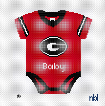 Georgia Baby Onesie Needlepoint Canvas