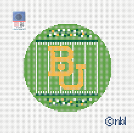 Baylor Football Field Round Canvas