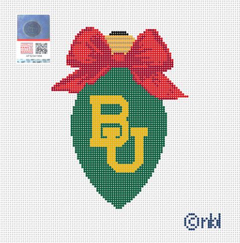 Baylor Christmas Bow Light Bulb