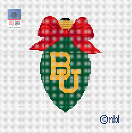 Baylor Christmas Bow Light Bulb