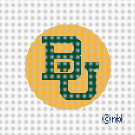 Baylor 4 inch round needlepoint canvas