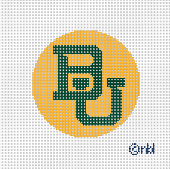 Baylor 4 inch round needlepoint canvas