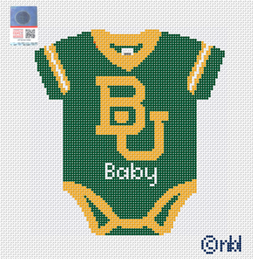 Baylor Baby Onesie Needlepoint Canvas
