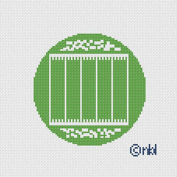 Custom Football Field Round Canvas