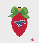 SMU Christmas Bow Light Bulb Green-1