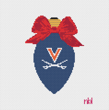 Virginia Christmas Bow Light Bulb Red