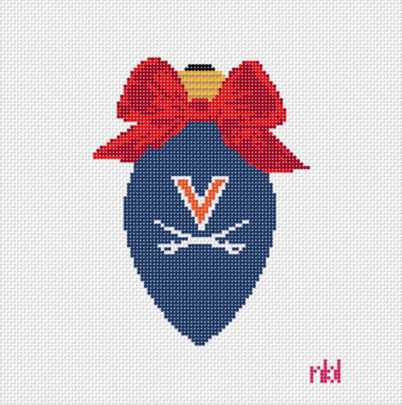 Virginia Christmas Bow Light Bulb Red