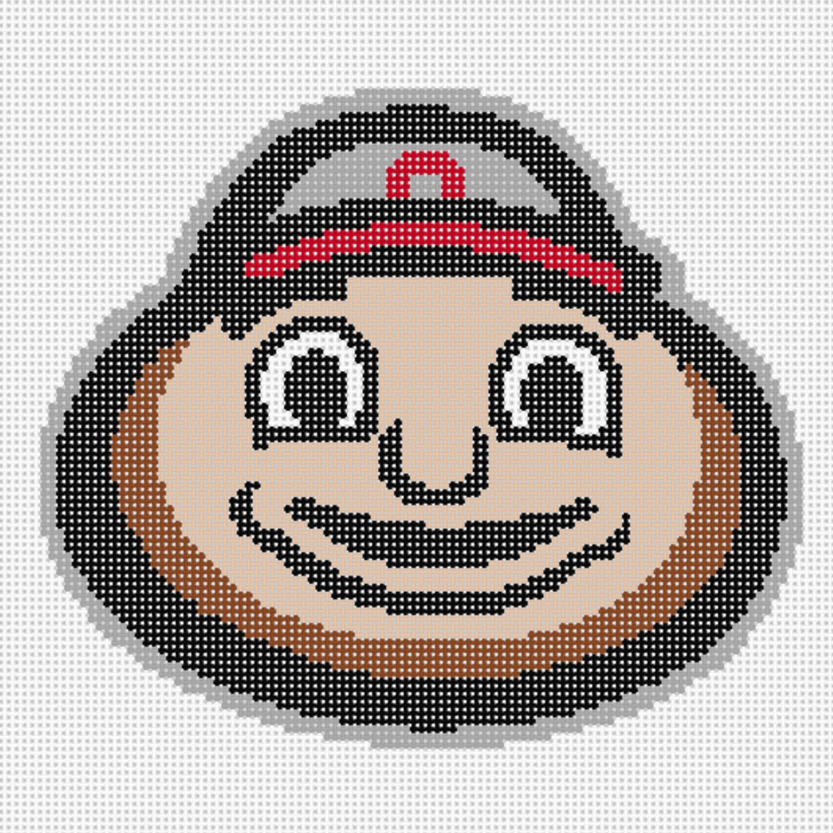 Ohio State Logo 6 by 6 - Needlepoint by Laura