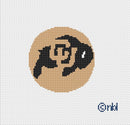 Colorado Logo Round Needlepoint Canvas-14 mesh-1