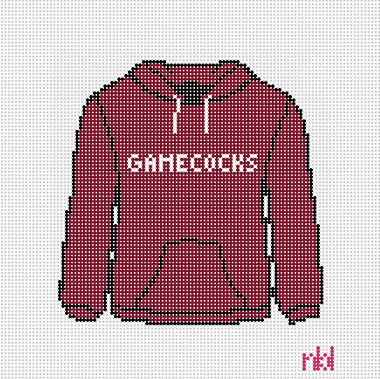 South Carolina Hooded Sweatshirt Needlepoint Canvas - Needlepoint by Laura