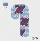 Ole Miss Candy Cane-1