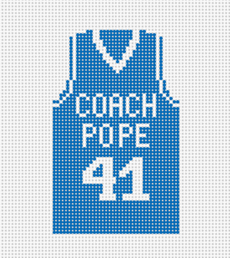 Coach Pope - Needlepoint by Laura