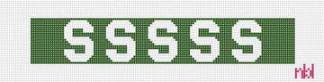 Michigan State Key Fob - Needlepoint by Laura