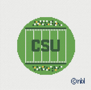 Colorado State Football Field Round Canvas